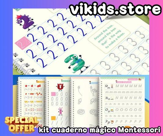 KIT CUADERNOS MAGICOS MONTESSORI